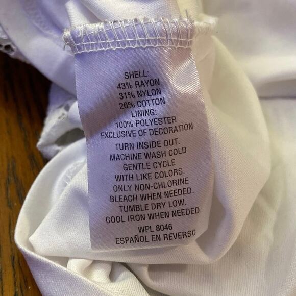 Charter Club Eyelet Checkered Plaid 3/4 Casual Blouse Top Shirt Women’s Size M - Picture 9 of 11